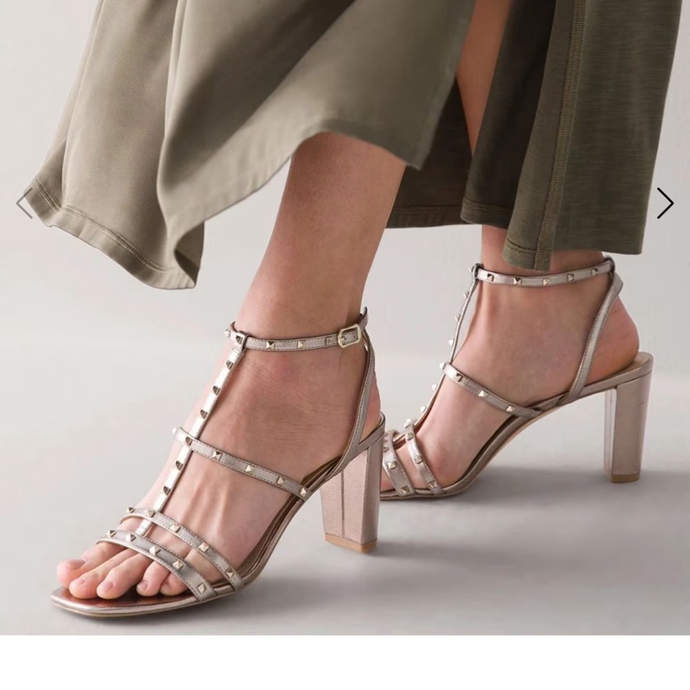 NWT - WHBM - Metallic Sandals